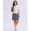 imageG Gradual Womens 20 Knee Length Golf Skirt Skort 4 Side Pockets Stretch High Waisted Tummy Control Skirt with ShortNavy Circle
