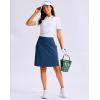 imageG Gradual Womens 20 Knee Length Golf Skirt Skort 4 Side Pockets Stretch High Waisted Tummy Control Skirt with ShortOcean Blue