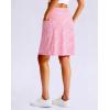 imageG Gradual Womens 20 Knee Length Golf Skirt Skort 4 Side Pockets Stretch High Waisted Tummy Control Skirt with ShortPink Paisley
