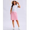 imageG Gradual Womens 20 Knee Length Golf Skirt Skort 4 Side Pockets Stretch High Waisted Tummy Control Skirt with ShortPink Paisley
