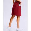imageG Gradual Womens 20 Knee Length Golf Skirt Skort 4 Side Pockets Stretch High Waisted Tummy Control Skirt with ShortRed