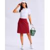 imageG Gradual Womens 20 Knee Length Golf Skirt Skort 4 Side Pockets Stretch High Waisted Tummy Control Skirt with ShortRed