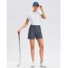 imageG Gradual Womens 5 Golf Hiking Shorts with Deep Pockets Stretchy Outdoor Womens Shorts Dressy Casual Walking TravelDeep Grey