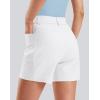 imageG Gradual Womens 5 Golf Hiking Shorts with Deep Pockets Stretchy Outdoor Womens Shorts Dressy Casual Walking TravelWhite