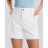 imageG Gradual Womens 5 Golf Hiking Shorts with Deep Pockets Stretchy Outdoor Womens Shorts Dressy Casual Walking TravelWhite