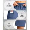 imageG Gradual Womens Hiking Shorts 2 Zipper Pockets Quick Dry Lightweigh 9 Bermuda Cargo Shorts Water Resistant Athletic GolfHaze Blue