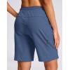 imageG Gradual Womens Hiking Shorts 2 Zipper Pockets Quick Dry Lightweigh 9 Bermuda Cargo Shorts Water Resistant Athletic GolfHaze Blue