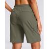 imageG Gradual Womens Hiking Shorts 2 Zipper Pockets Quick Dry Lightweigh 9 Bermuda Cargo Shorts Water Resistant Athletic GolfSage Grey Green