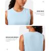 imageG Gradual Womens Sleeveless Workout Tops Lightweight High Neck Tennis Yoga Shirts Running Athletic Tank Tops for WomenBlue Linen
