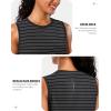 imageG Gradual Womens Sleeveless Workout Tops Lightweight High Neck Tennis Yoga Shirts Running Athletic Tank Tops for WomenWhite Stripe