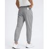 imageMens Cotton Fleece Lined Joggers with Zipper Pockets Athletic Workout Gym Lounge Sweatpants Winter Warm PantsHeather Silver Grey