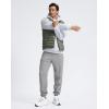 imageMens Cotton Fleece Lined Joggers with Zipper Pockets Athletic Workout Gym Lounge Sweatpants Winter Warm PantsHeather Silver Grey