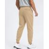 imageMens Cotton Fleece Lined Joggers with Zipper Pockets Athletic Workout Gym Lounge Sweatpants Winter Warm PantsKhaki