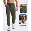 imageMens Cotton Fleece Lined Joggers with Zipper Pockets Athletic Workout Gym Lounge Sweatpants Winter Warm PantsMuscus Green