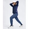 imageMens Cotton Fleece Lined Joggers with Zipper Pockets Athletic Workout Gym Lounge Sweatpants Winter Warm PantsPeacock Blue