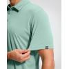 imageMens Golf Shirt Jacquard Short Sleeve Dry Fit Moisture Wicking Performance Athletic Summer Collared Polo Shirts for MenLight Pea Green