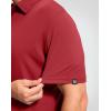 imageMens Golf Shirt Jacquard Short Sleeve Dry Fit Moisture Wicking Performance Athletic Summer Collared Polo Shirts for MenRed