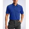 imageMens Golf Shirt Jacquard Short Sleeve Dry Fit Moisture Wicking Performance Athletic Summer Collared Polo Shirts for MenRoyal Blue