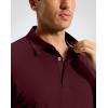imageMens Golf Shirt Jacquard Short Sleeve Dry Fit Moisture Wicking Performance Athletic Summer Collared Polo Shirts for MenWine Red