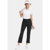 imageWomens Golf Pants with Zipper Pockets 78 Stretch Sweatpants Casual Athletic Work Ankle Pants for WomenBlack