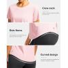 imageWomens Short Sleeve Workout Shirts UPF 50 Sun Protection TShirts Quick Dry Breathable Gym Running Hiking Tops for WomenCornus Pink