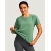 imageWomens Short Sleeve Workout Shirts UPF 50 Sun Protection TShirts Quick Dry Breathable Gym Running Hiking Tops for WomenGreen