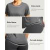 imageWomens Short Sleeve Workout Shirts UPF 50 Sun Protection TShirts Quick Dry Breathable Gym Running Hiking Tops for WomenHeather Dark Grey
