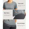 imageWomens Short Sleeve Workout Shirts UPF 50 Sun Protection TShirts Quick Dry Breathable Gym Running Hiking Tops for WomenHeather Light Grey