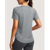 imageWomens Short Sleeve Workout Shirts UPF 50 Sun Protection TShirts Quick Dry Breathable Gym Running Hiking Tops for WomenHeather Light Grey