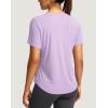 imageWomens Short Sleeve Workout Shirts UPF 50 Sun Protection TShirts Quick Dry Breathable Gym Running Hiking Tops for WomenHyacinth Purple