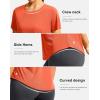 imageWomens Short Sleeve Workout Shirts UPF 50 Sun Protection TShirts Quick Dry Breathable Gym Running Hiking Tops for WomenOrangered