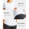 imageWomens Short Sleeve Workout Shirts UPF 50 Sun Protection TShirts Quick Dry Breathable Gym Running Hiking Tops for WomenWhite
