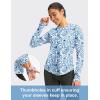 imageWomens UPF 50 Sun Shirt Long Sleeve UV Shirts Rash Guard Lightweight Quick Dry Workout Hiking Tops for WomenPeri Blue Freesia