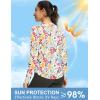 imageWomens UPF 50 Sun Shirt Long Sleeve UV Shirts Rash Guard Lightweight Quick Dry Workout Hiking Tops for WomenPink Floral