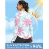 imageWomens UPF 50 Sun Shirt Long Sleeve UV Shirts Rash Guard Lightweight Quick Dry Workout Hiking Tops for WomenPink Tree