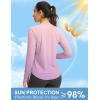 imageWomens UPF 50 Sun Shirt Long Sleeve UV Shirts Rash Guard Lightweight Quick Dry Workout Hiking Tops for WomenPinkPurple Gradient