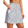 imageG Gradual 18 Golf Skirts for Women Zipper Pockets Knee Length Skort with Shorts Underneath High Waist Tennis PickleballAbstract Floral