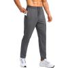 imageG Gradual 303234 Inseam Tall Mens Sweatpants with Zipper Pockets Stretch Golf Workout Pants for Men Casual AthleticInk Grey