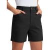 imageG Gradual 5 Womens Golf Shorts Stretchy Lightweight Outdoor Hiking Shorts with Pockets Shorts for Women Casual SummerBlack