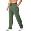 imageG Gradual Mens Athletic Sweatpants with Zipper Pockets Lightweight Quick Dry Mesh Workout Pants Open Bottom for CasualSage Green