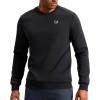 imageG Gradual Mens Fleece Lined Crewneck Sweatshirt Midweight Regular Fit Athletic Workout Warm Pullover Sweater ShirtsBlack