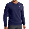 imageG Gradual Mens Fleece Lined Crewneck Sweatshirt Midweight Regular Fit Athletic Workout Warm Pullover Sweater ShirtsDeep Blue