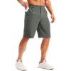 imageG Gradual Mens Golf Shorts 11 Long with 4 Pockets Lightweight Knee Length Elastic Waist Quick Dry Casual Dress Work ShortsGrey Sage