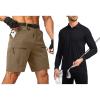 imageG Gradual Mens Hiking Cargo Shorts amp Polo Shirt Long Sleeve Golf Shirts Size L