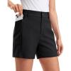 imageG Gradual Womens 5 Golf Hiking Shorts with Deep Pockets Stretchy Outdoor Womens Shorts Dressy Casual Walking TravelBlack
