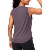 imageG Gradual Womens Sleeveless Workout Tops Lightweight High Neck Tennis Yoga Shirts Running Athletic Tank Tops for WomenPurple Grey
