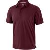 imageMens Golf Shirt Jacquard Short Sleeve Dry Fit Moisture Wicking Performance Athletic Summer Collared Polo Shirts for MenWine Red