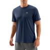 imageMens Workout Breathable TShirts Dry Fit UPF 50 Sun Shirts Lightweight Cooling Tee for Athletic Running HikingIndigo Navy