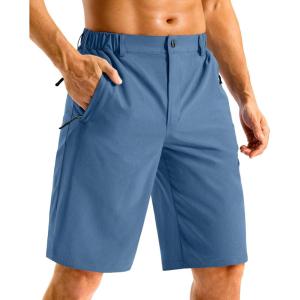 imageG GRADUAL Mens Shorts 11 Lightweight Casual Golf Shorts for Men Hiking Work Outdoor Stretch QuickDry with 3 Zipper PocketsBlue