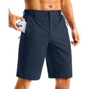 imageG GRADUAL Mens Shorts 11 Lightweight Casual Golf Shorts for Men Hiking Work Outdoor Stretch QuickDry with 3 Zipper PocketsNavy